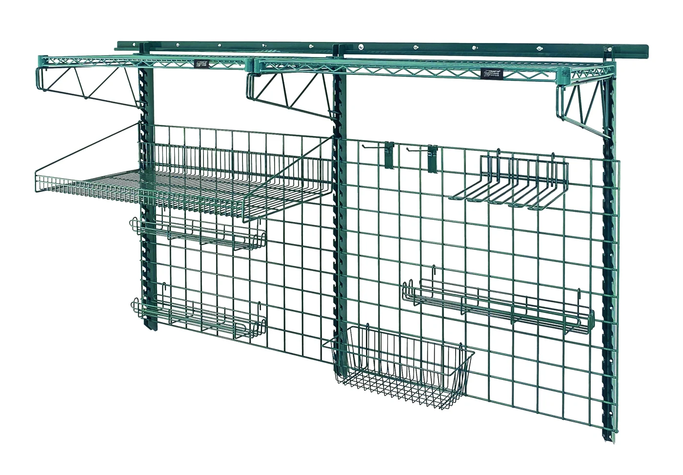 Quantum SGK-803036-1P Store Grid Medium-Duty Kit, 18"W x 36"D, 400 lb capacity, Green