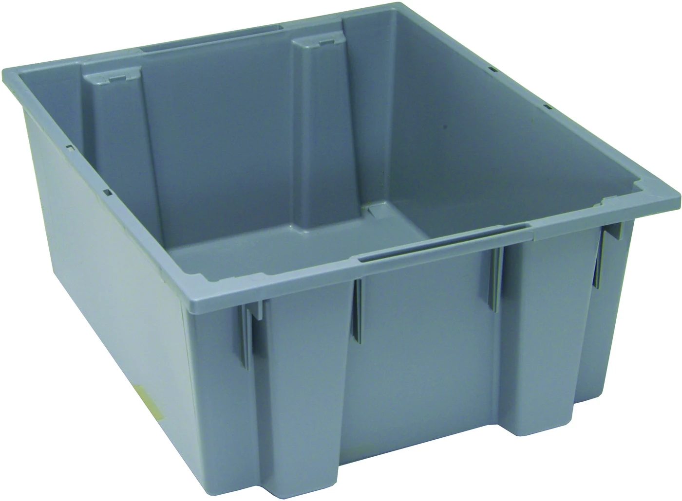 Quantum SNT225GYCS Stack and Nest Tote, 23-1/2"D x 19-1/2"W x 10"H, Gray, Case of 3