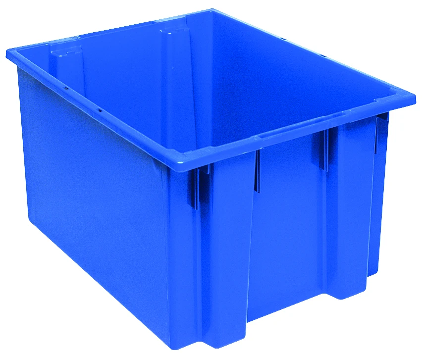Quantum SNT230BL Stack and Nest Tote, 23-1/2"D x 19-1/2"W x 13"H, Blue