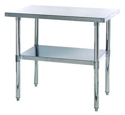 Quantum MSST-2436U Mobile Work Table, 36"W x 24"D x 39"H, Stainless