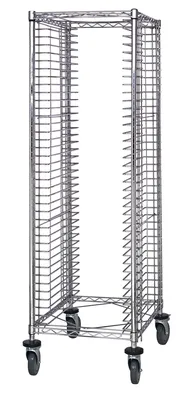 Quantum TC-EL38 Mobile Tray Cart, 21-3/4"W x 27"D x 69"H, Chrome
