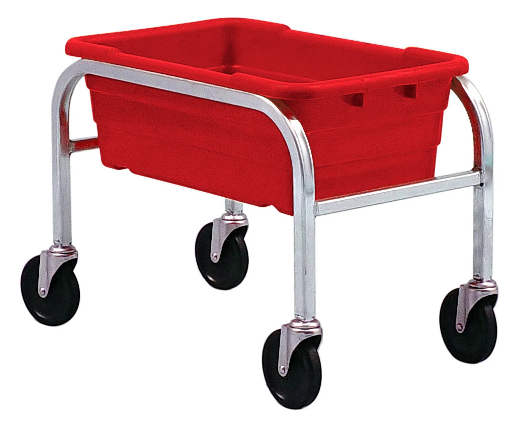 Quantum TR1-2516-8RD Mobile Tub Rack, 60 lb capacity, Gray Metallic