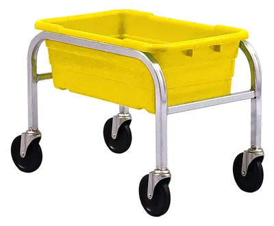 Quantum TR1-2516-8YL Mobile Tub Rack, 60 lb capacity, Gray Metallic