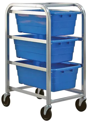 Quantum TR3-2516-8BL Mobile Tub Rack, 180 lb capacity, Gray Metallic