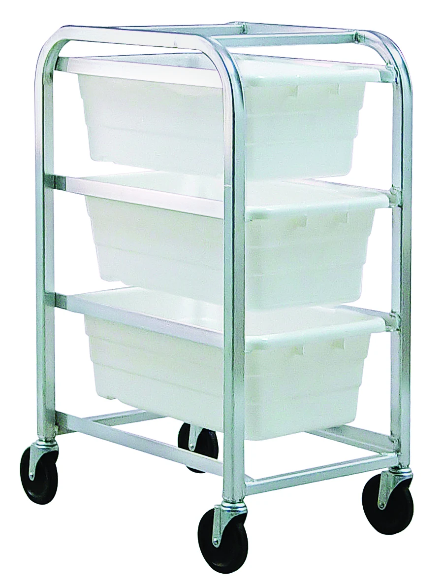 Quantum TR3-2516-8WT Mobile Tub Rack, 180 lb capacity, Gray Metallic