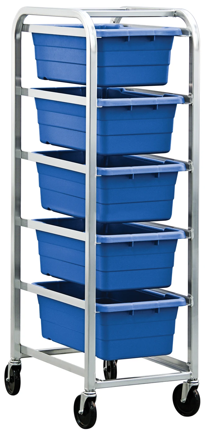 Quantum TR5-2516-8BL Mobile Tub Rack, 300 lb capacity, Gray Metallic