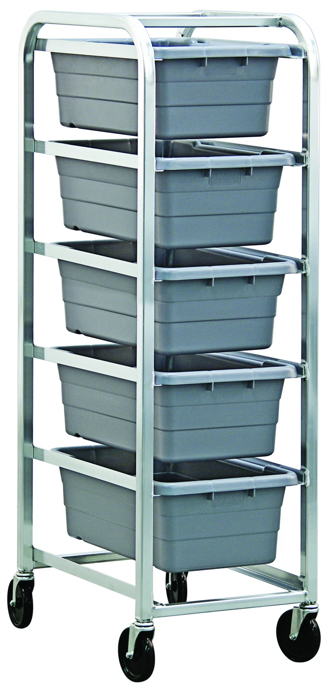 Quantum TR5-2516-8GY Mobile Tub Rack, 300 lb capacity, Gray Metallic
