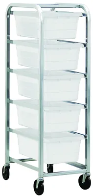 Quantum TR5-2516-8WT Mobile Tub Rack, 300 lb capacity, Gray Metallic