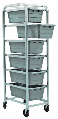 Quantum TR6-2516-8GY Mobile Tub Rack, 360 lb capacity, Gray Metallic