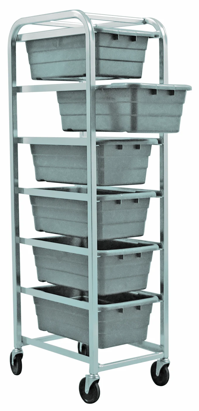 Quantum TR6-2516-8GY Mobile Tub Rack, 360 lb capacity, Gray Metallic