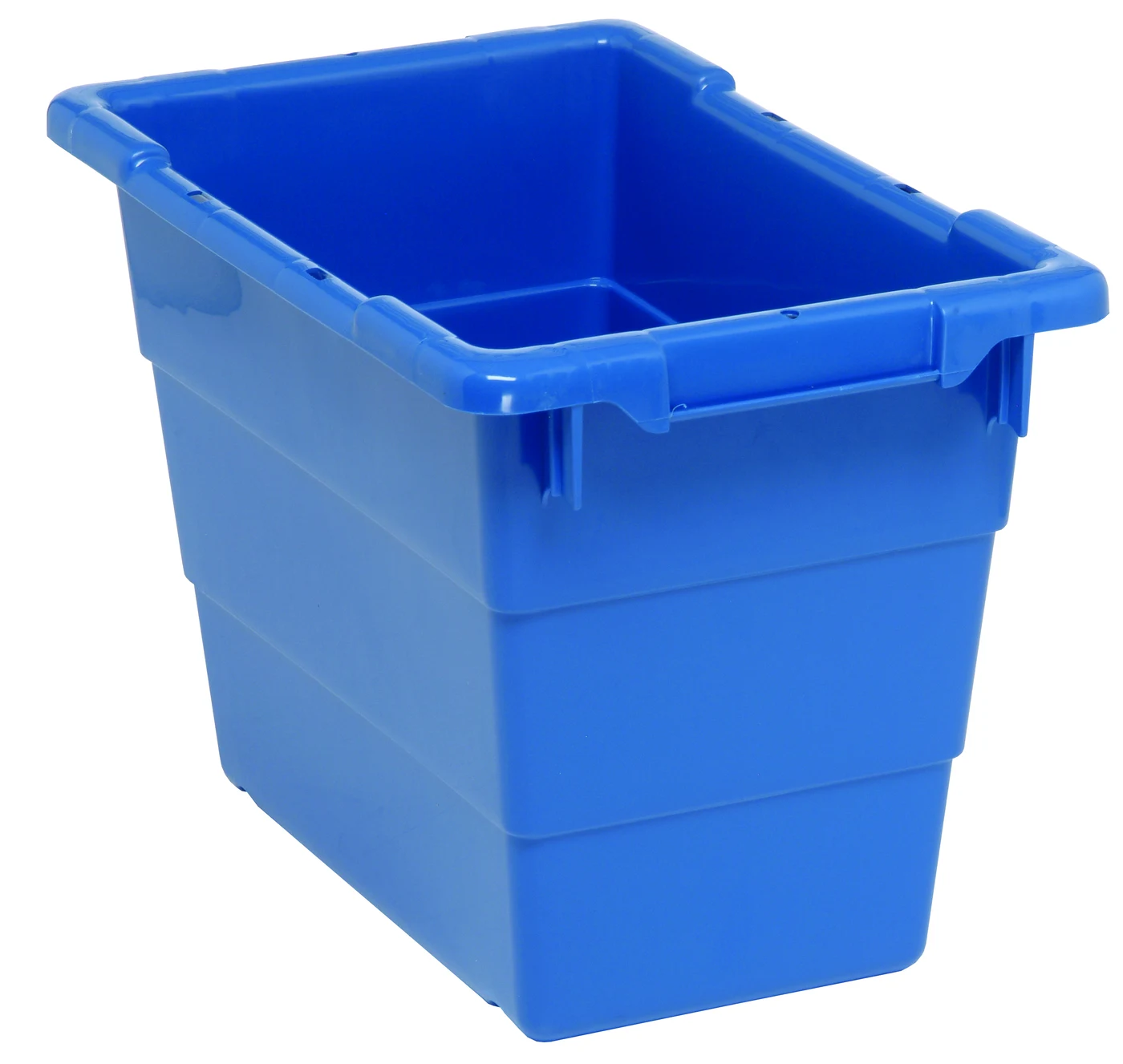 Quantum TUB1711-12BLCS Cross Stack Tub, 100 lb capacity, Blue, Case of 6