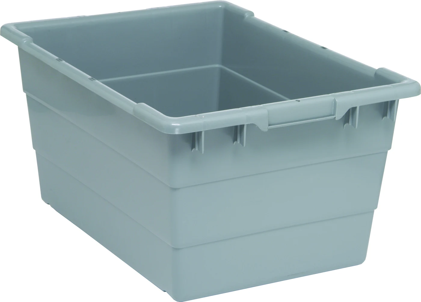 Quantum TUB2417-12GYCS Cross Stack Tub, 100 lb capacity, Gray, Case of 6