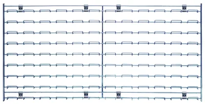 Quantum WLP-1836C Wire Louvered Panel, 36"L x 18"H, 175 lb capacity, Chrome