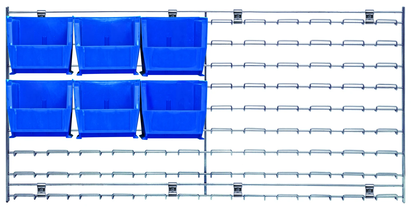 Quantum WLP-1836C-2102030CL Wire Louvered Panel, 36"W x 18"H, 175 lb capacity, Chrome