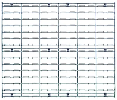 Quantum WLP-3036C Wire Louvered Panel, 36"L x 30"H, 250 lb capacity, Chrome