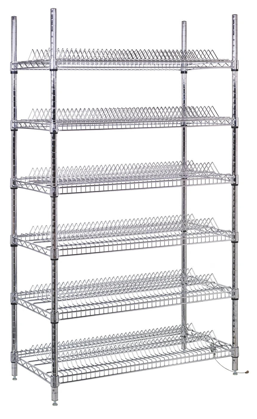 Quantum WR-R468C Reel Shelving Unit, 36"W x 18"D x 69"H, 400 lb capacity, Chrome