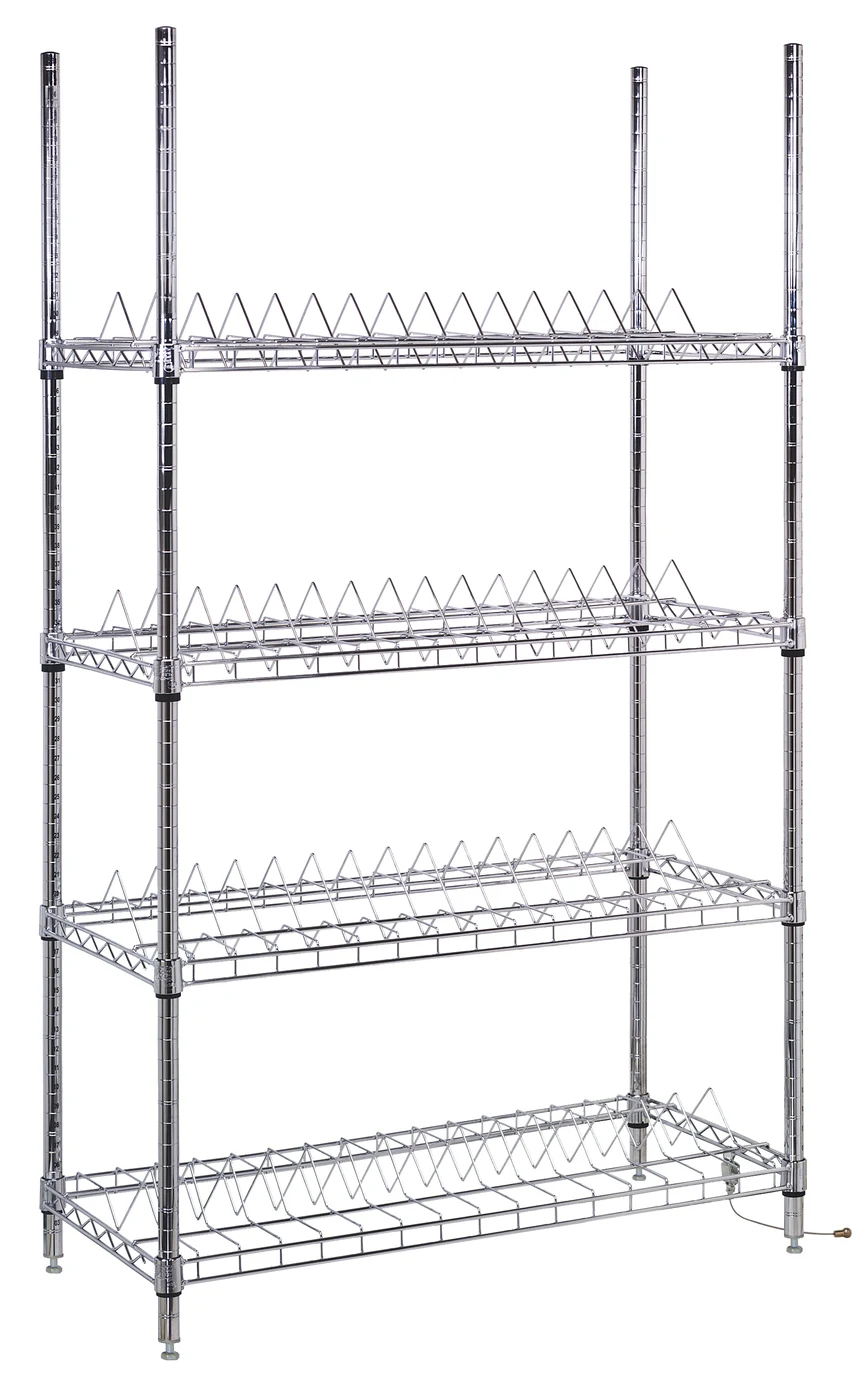 Quantum WR-R60C Reel Shelving Unit, 36"W x 18"D x 69"H, 400 lb capacity, Chrome
