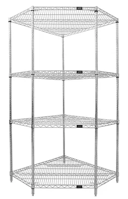 Quantum WR63-1836CRNC Wire Shelving, 700 lb capacity, Chrome