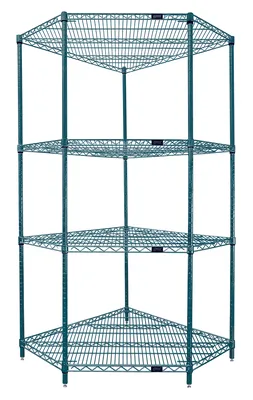 Quantum WR54-1836CRNP Wire Shelving, 700 lb capacity, Green
