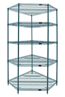 Quantum WR54-2442CRNP-5 Wire Shelving, 700 lb capacity, Green