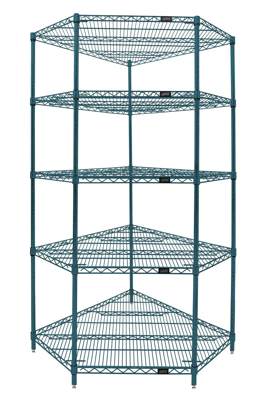 Quantum WR54-1836CRNP-5 Wire Shelving, 700 lb capacity, Green
