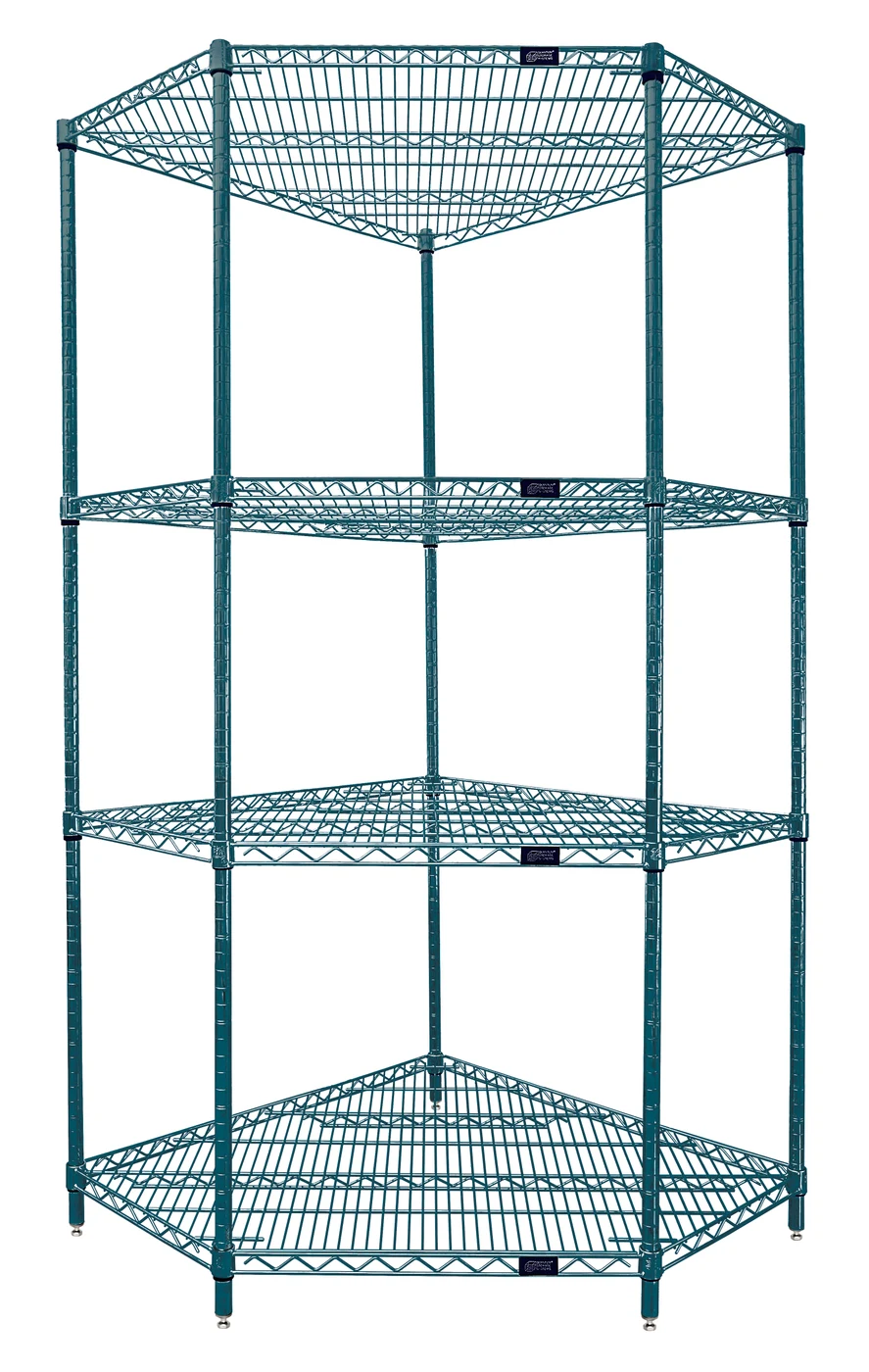 Quantum WR63-2442CRNP Wire Shelving, 700 lb capacity, Green
