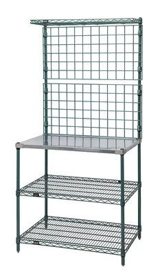 Quantum WR74-DT2436P Drive-Thru Workstation, 36"W x 24"D x 74"H, Green