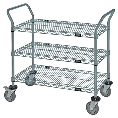 Quantum WRC-1830GY-3 Utility Cart, 30"W x 18"D x 37-1/2"H, 1200 lb capacity, Gray