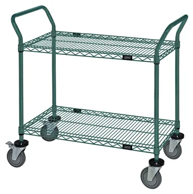 Quantum WRC-1830P-2 Utility Cart, 30"W x 18"D x 37-1/2"H, 1200 lb capacity, Green