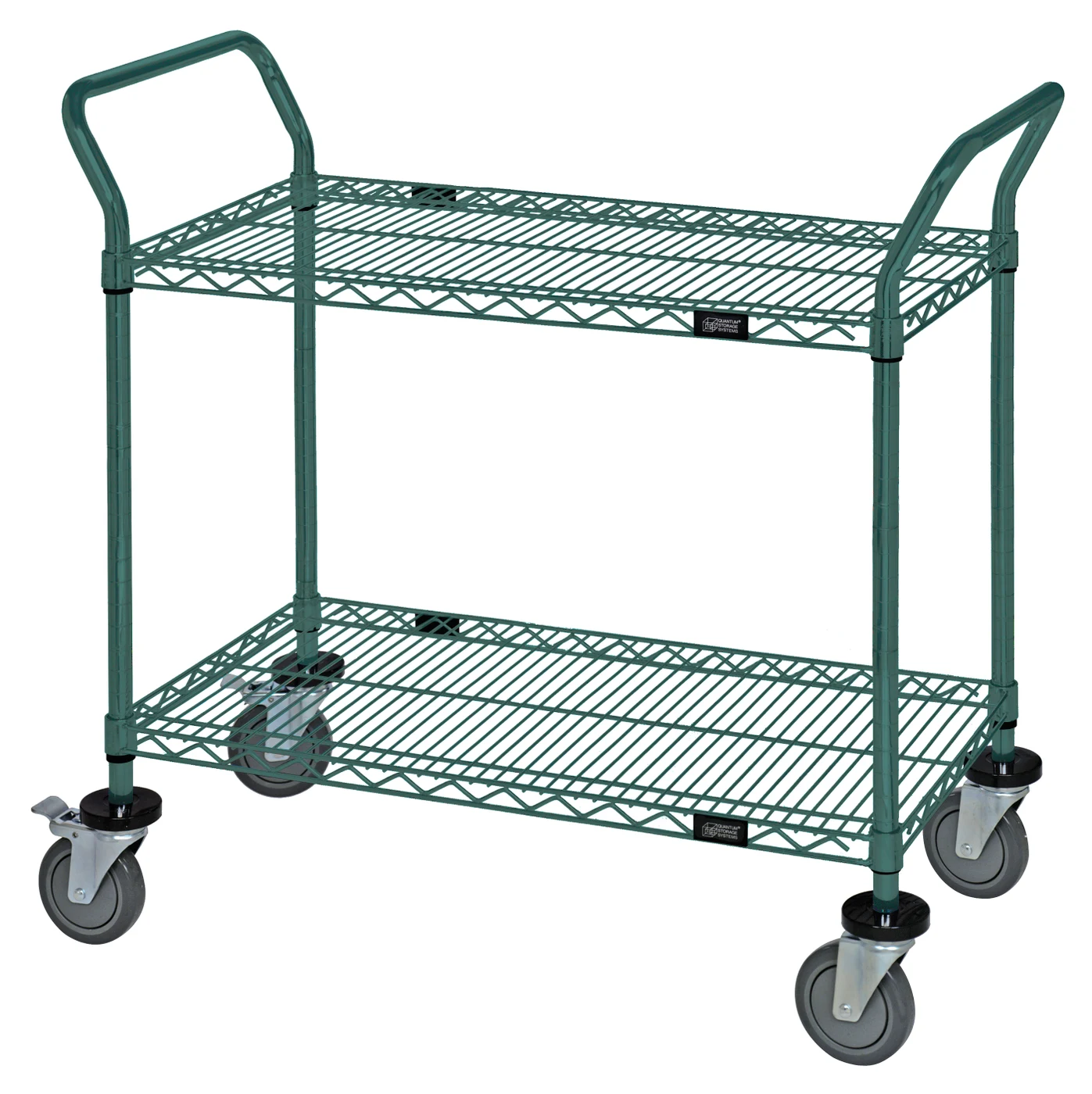 Quantum WRC-2136P-2 Utility Cart, 36"W x 21"D x 37-1/2"H, 1200 lb capacity, Green