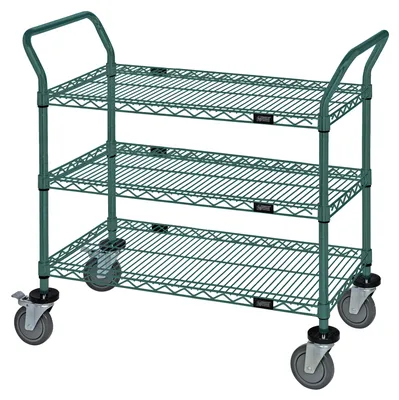 Quantum WRC-1830P-3 Utility Cart, 30"W x 18"D x 37-1/2"H, 1200 lb capacity, Green