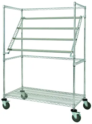 Quantum WRC-SW2448 Sterile Wrap Cart, 48"W x 24"D x 69"H, 1200 lb capacity, Chrome
