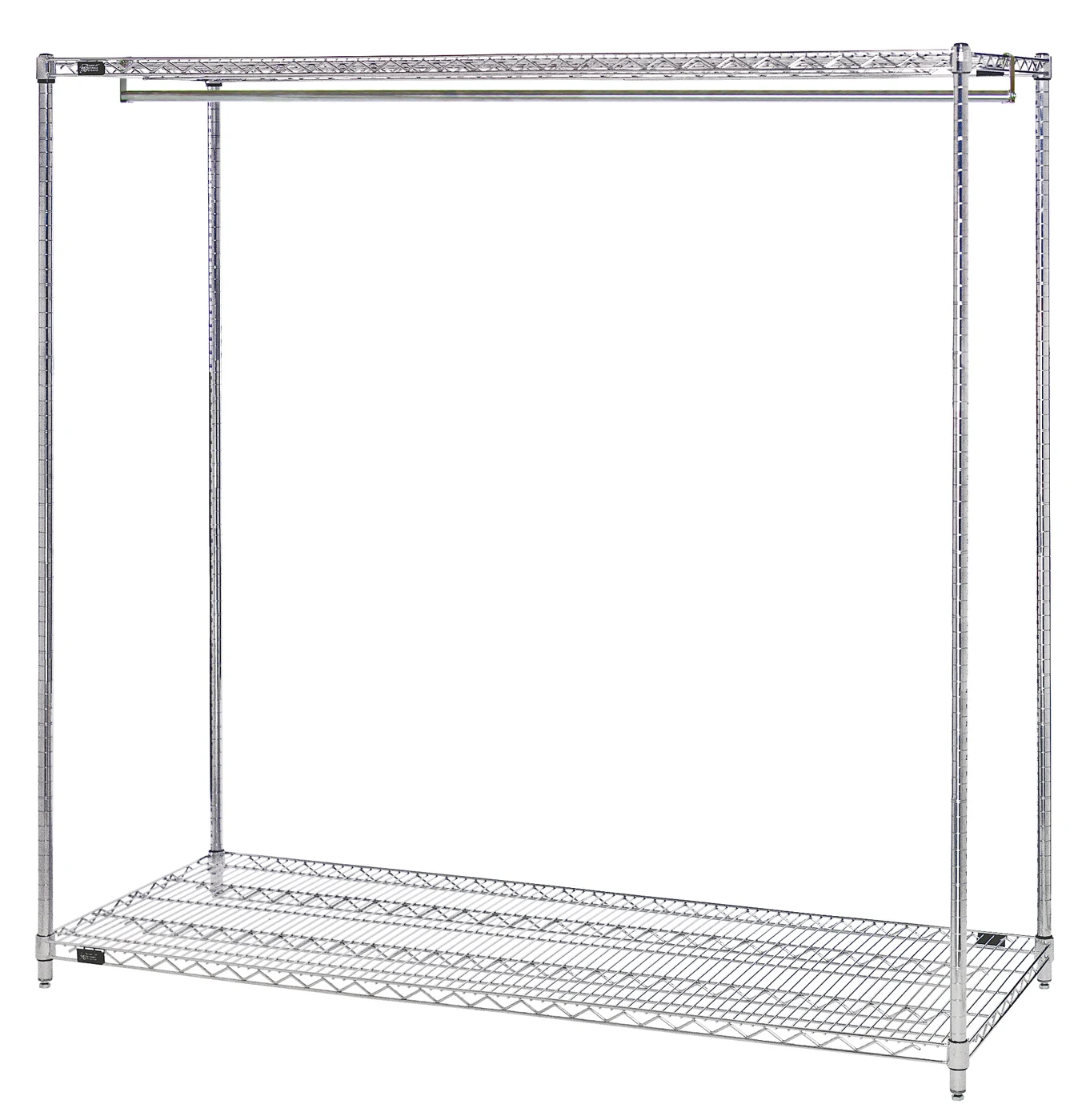 Quantum WR-86-2460GRK Wire Garment Rack, 60"W x 24"D x 86"H, 600-800 lb capacity, Chrome