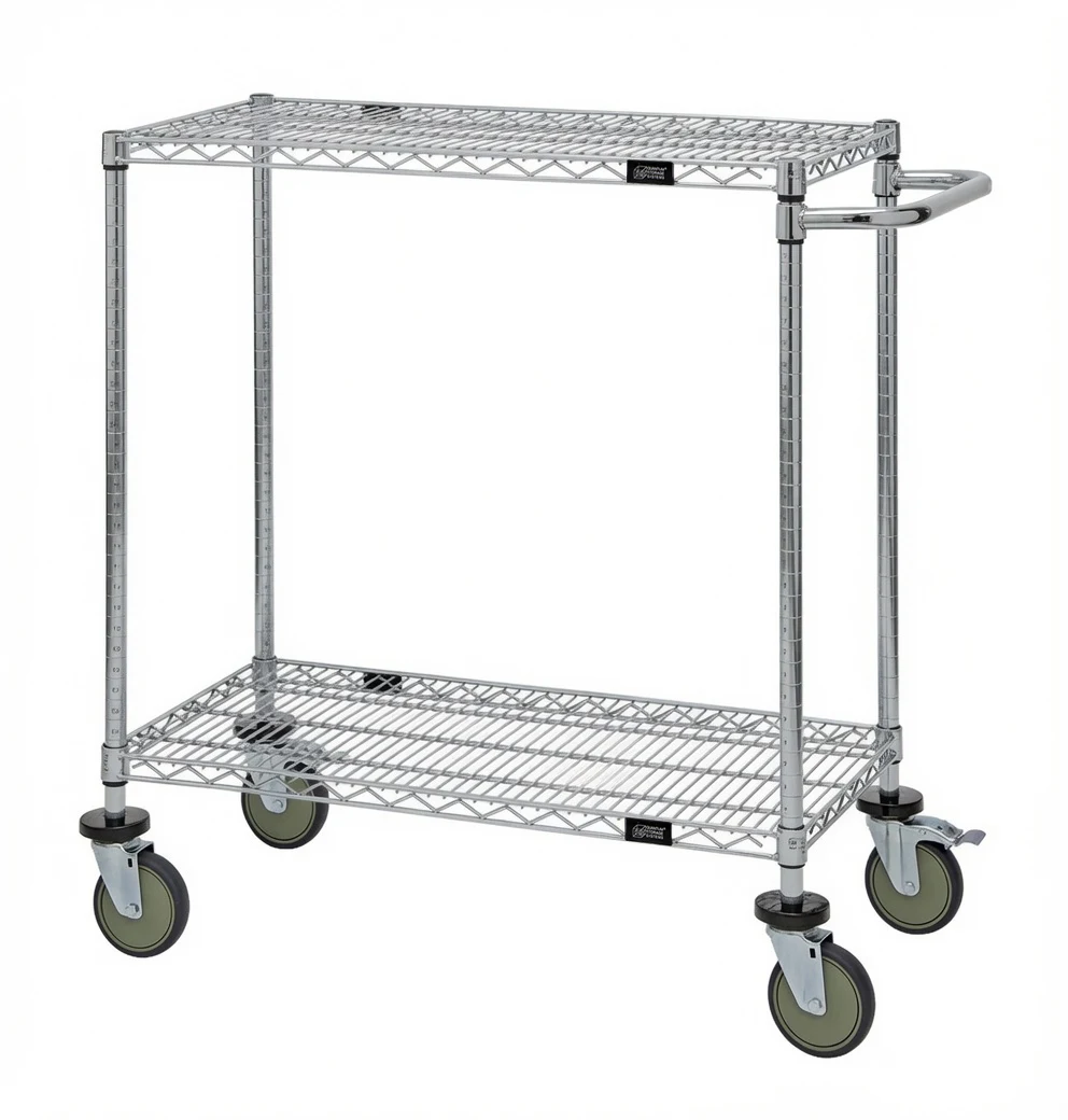 Quantum WRCP-1842GY-2 Utility Cart, 42"W x 18"D x 37-1/2"H, 1200 lb capacity, Gray
