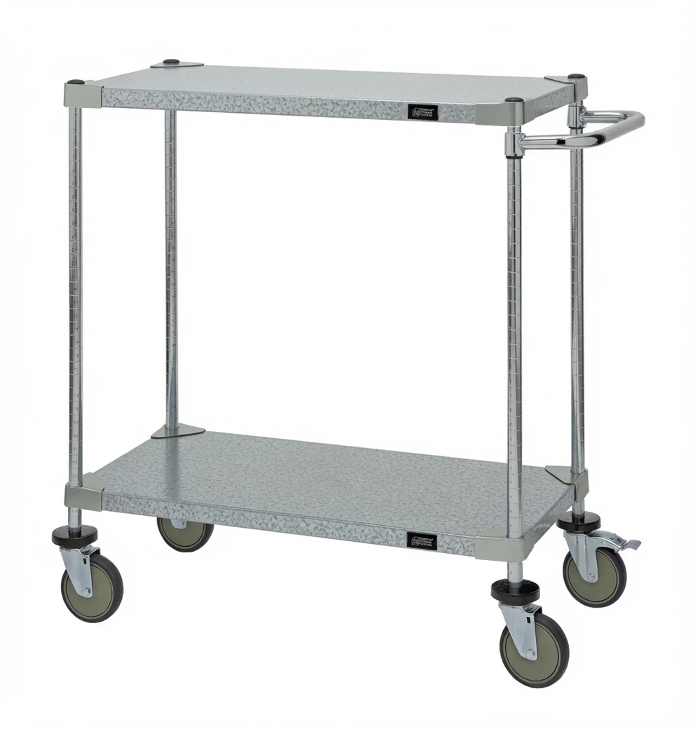 Quantum WRCP-2430-2G Utility Cart, 30"W x 24"D x 37-1/2"H, 1200 lb capacity, Galvanized