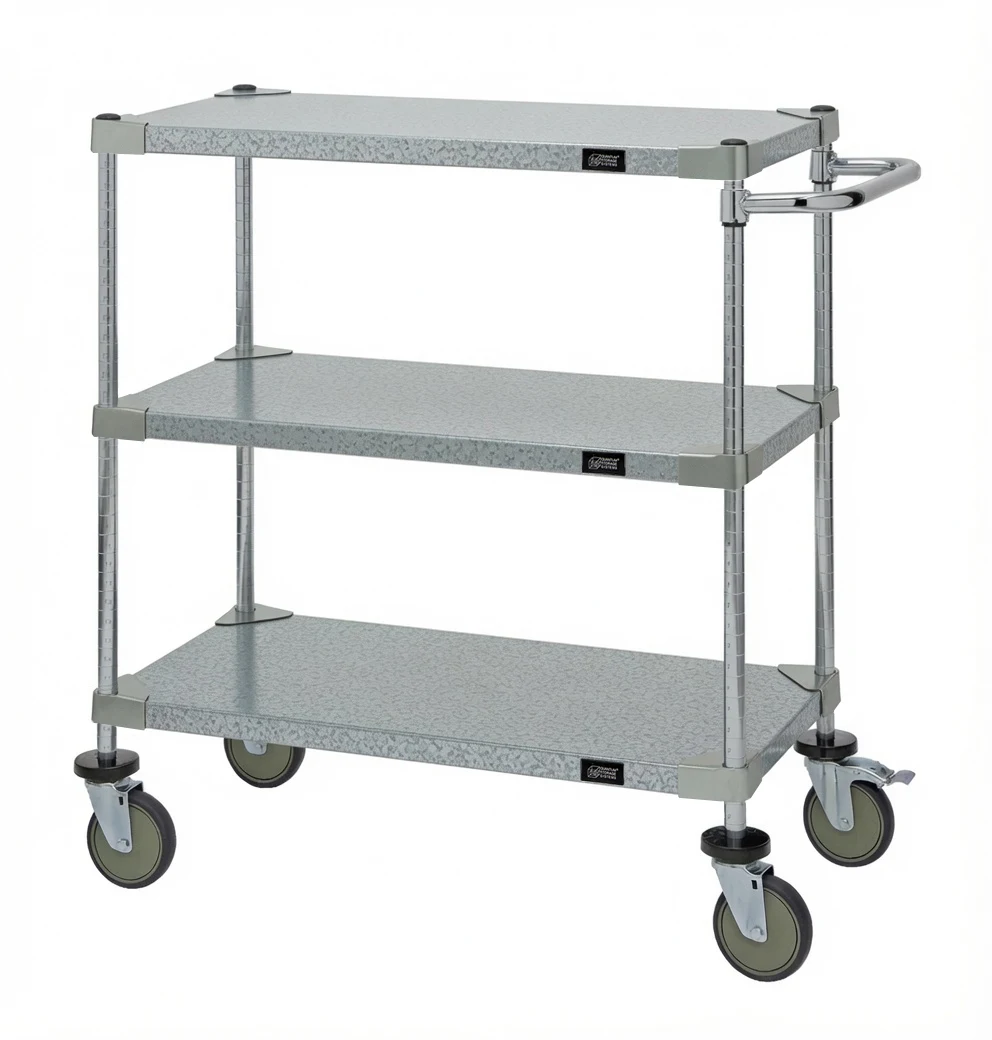Quantum WRCP-2430-3G Utility Cart, 30"W x 24"D x 37-1/2"H, 1200 lb capacity, Galvanized