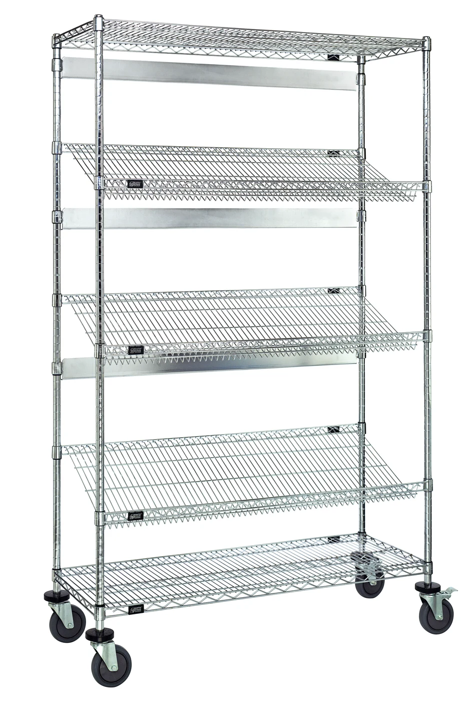 Quantum WRCSL6-74-2448COV Slanted Wire Unit, 48"W x 24"D x 80"H, 1200 lb capacity, Chrome