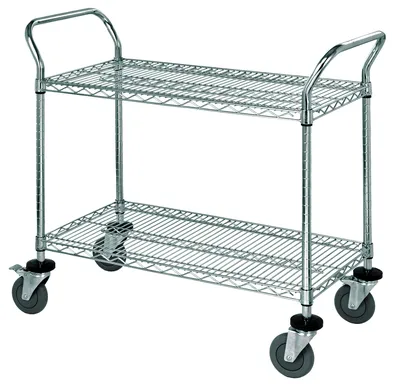 Quantum WRSC-1830-2 Utility Cart, 30"W x 18"D x 37-1/2"H, 1200 lb capacity, Stainless