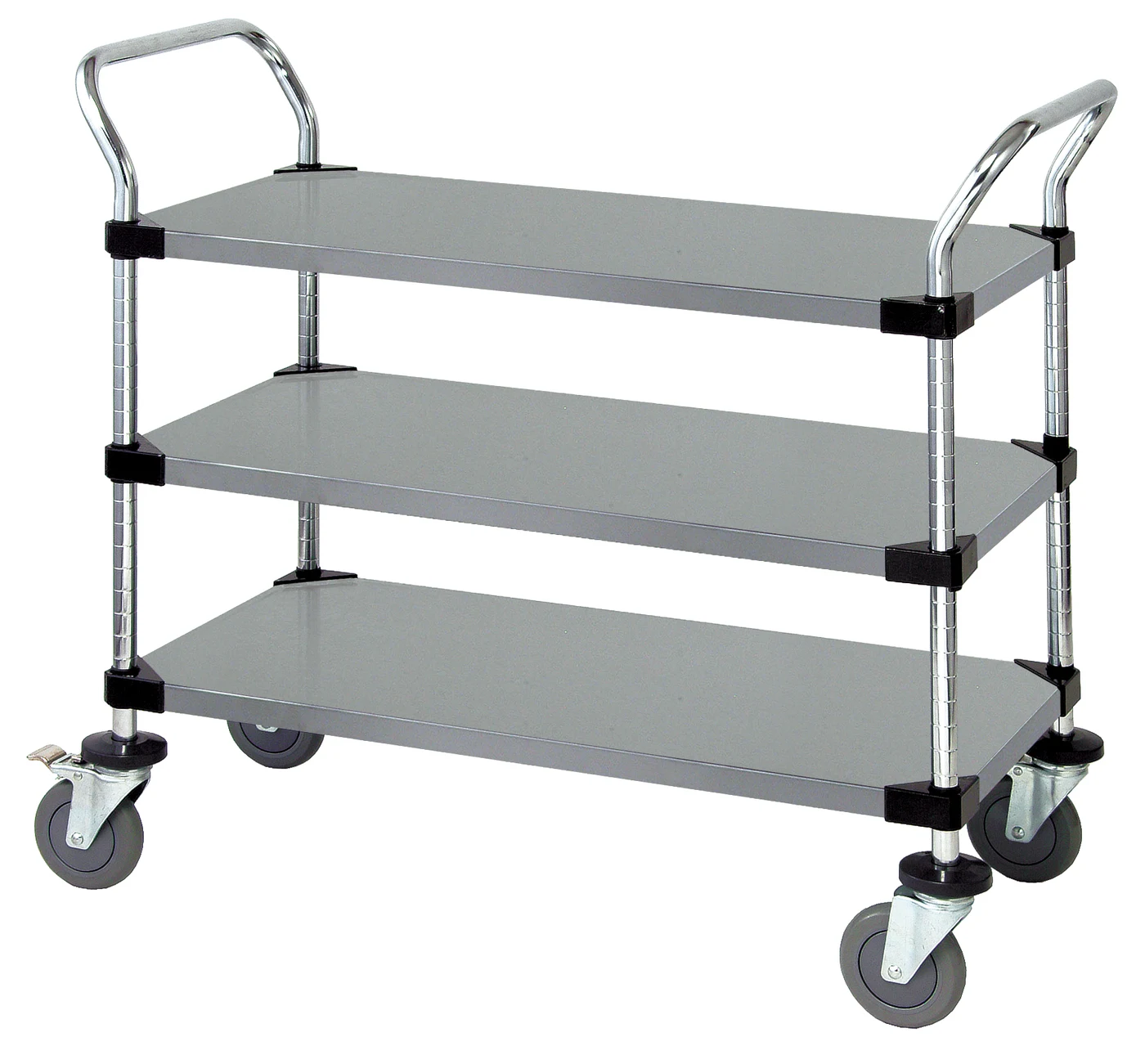 Quantum WRSC-1830-3SS Utility Cart, 30"W x 18"D x 37-1/2"H, 1200 lb capacity, Stainless