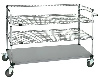 Quantum WRSC3-42-2448FS Utility Cart, 48"W x 24"D x 48"H, 1200 lb capacity, Stainless
