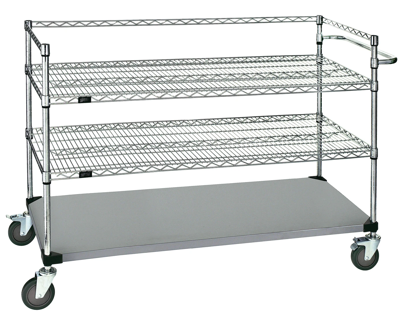 Quantum WRSC3-42-2448FS Utility Cart, 48"W x 24"D x 48"H, 1200 lb capacity, Stainless