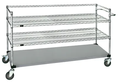 Quantum WRSC3-42-2460FS Utility Cart, 60"W x 24"D x 48"H, 1200 lb capacity, Stainless