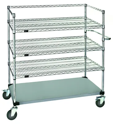 Quantum WRSC4-54-2436FS Utility Cart, 36"W x 24"D x 60"H, 1200 lb capacity, Stainless