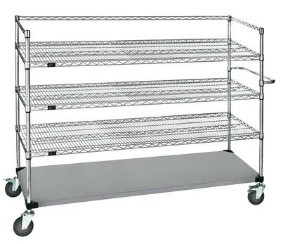Quantum WRSC4-54-2460FS Utility Cart, 60"W x 24"D x 60"H, 1200 lb capacity, Stainless