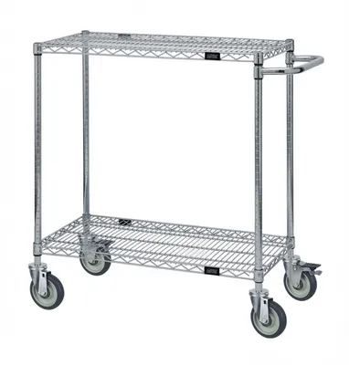 Quantum WRSCP-1836-2 Utility Cart, 36"W x 18"D x 37-1/2"H, 1200 lb capacity, Stainless