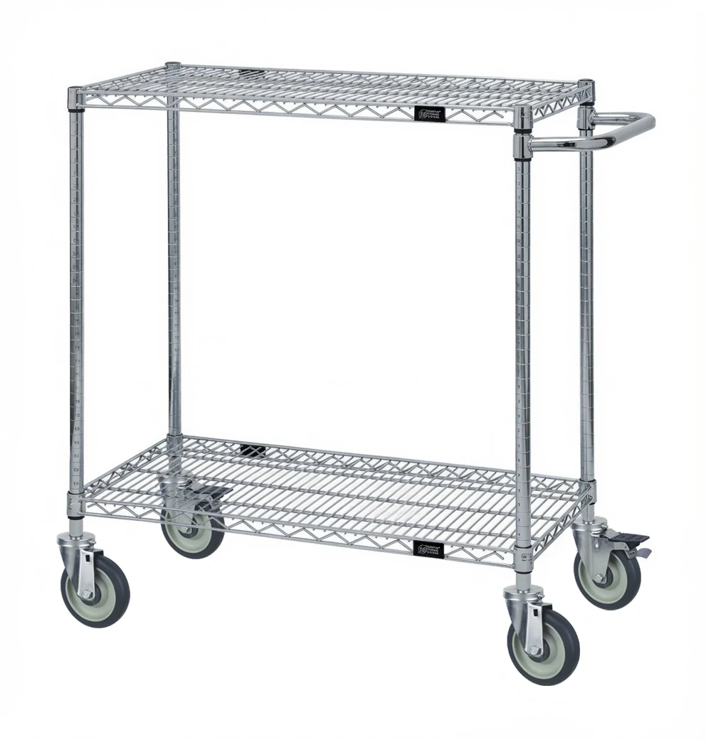 Quantum WRSCP-1842-2 Utility Cart, 42"W x 18"D x 37-1/2"H, 1200 lb capacity, Stainless