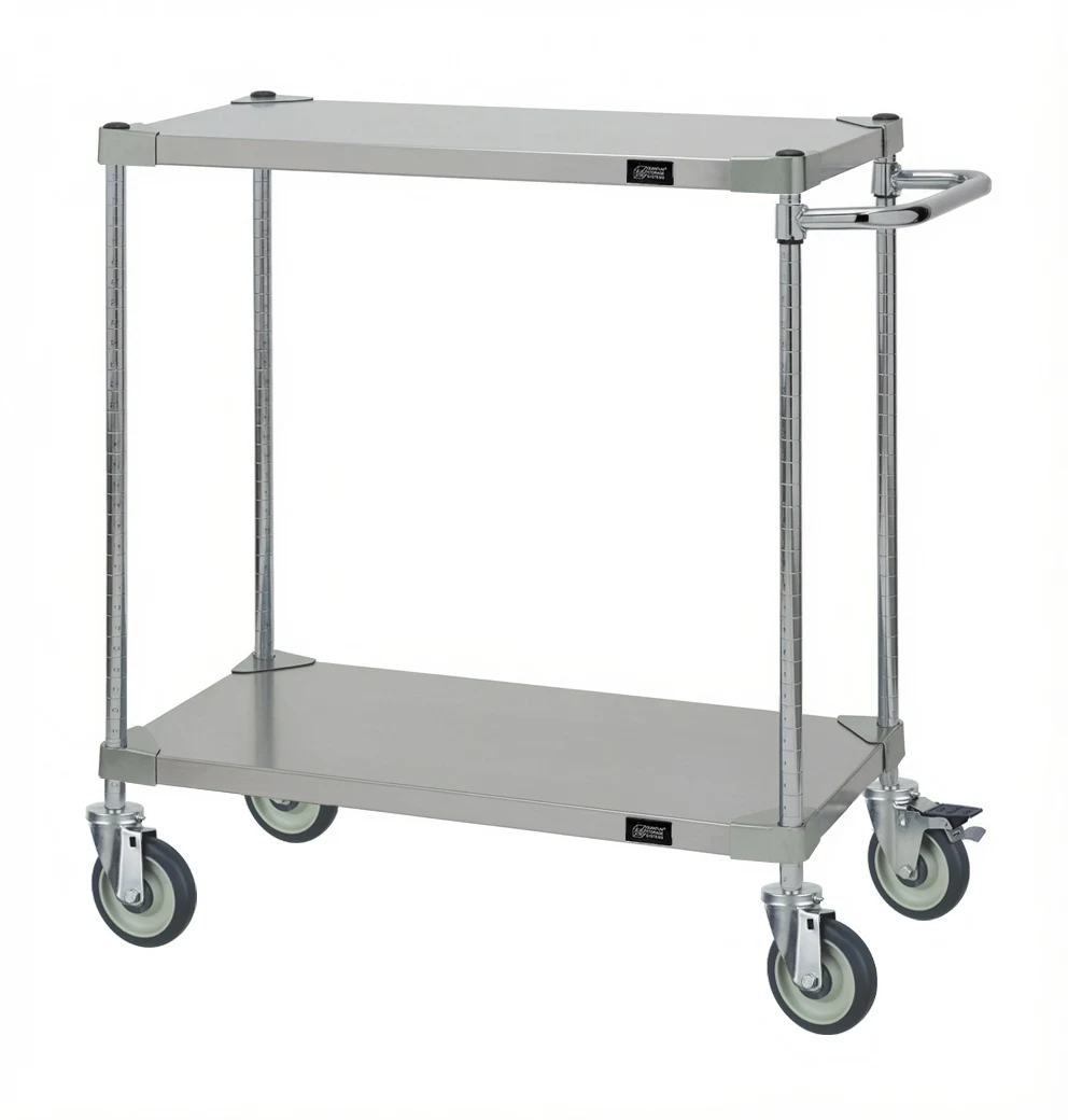 Quantum WRSCP-1836-2SS Utility Cart, 36"W x 18"D x 37-1/2"H, 1200 lb capacity, Stainless