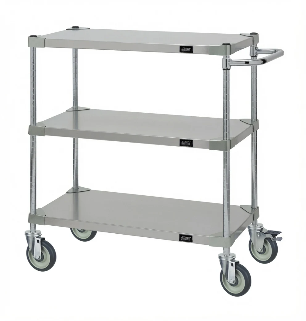 Quantum WRSCP-1842-3SS Utility Cart, 42"W x 18"D x 37-1/2"H, 1200 lb capacity, Stainless
