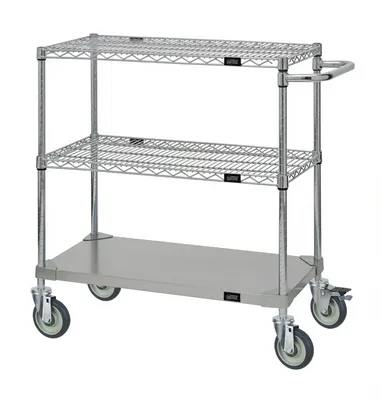 Quantum WRSCP-1842SS-3S Utility Cart, 42"W x 18"D x 37-1/2"H, 1200 lb capacity, Stainless