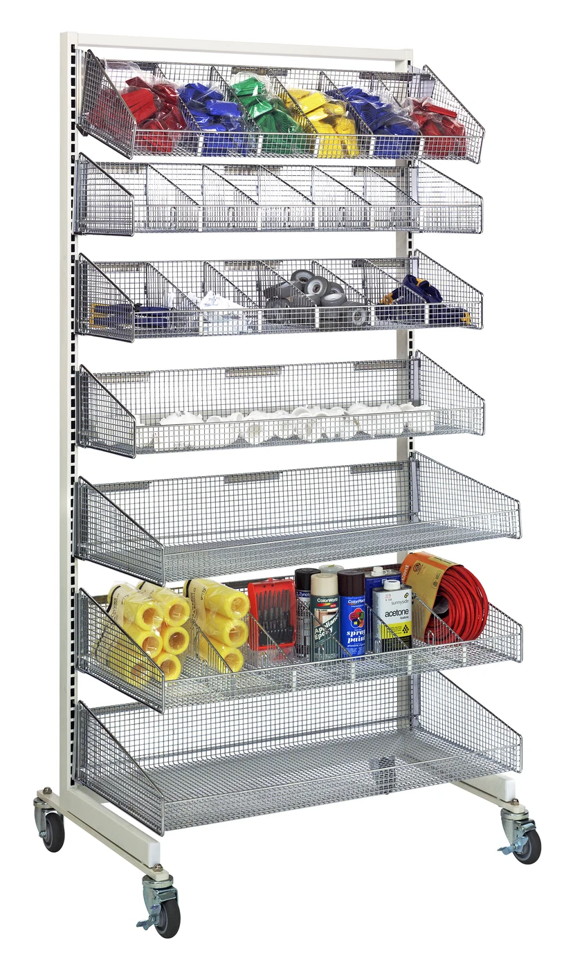 Quantum WS-SS18-4S3L Mobile Partition Wall Starter Unit, 18"W x 26"D x 74"H, Oyster White